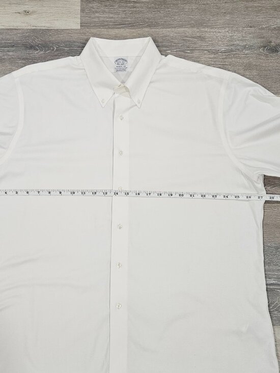Brooks Brothers Regent Fit White Supima Cotton Dress Shirt 17.5 35 - Picture 7 of 7